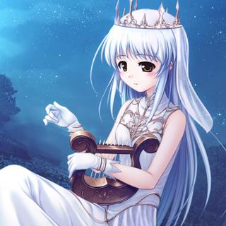 竖琴纯音｜琉璃色月光下的精灵少女