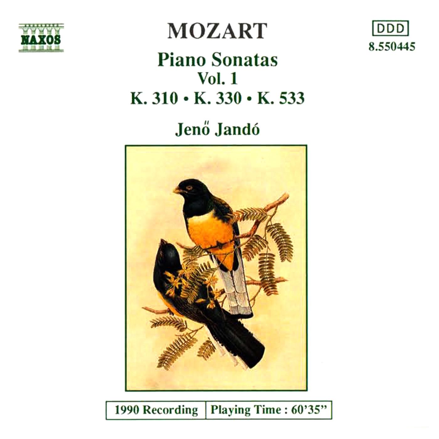MOZART: Piano Sonatas, Vol. 1 (Piano Sonatas Nos. 8, 10 and 15)