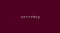 saturday专辑