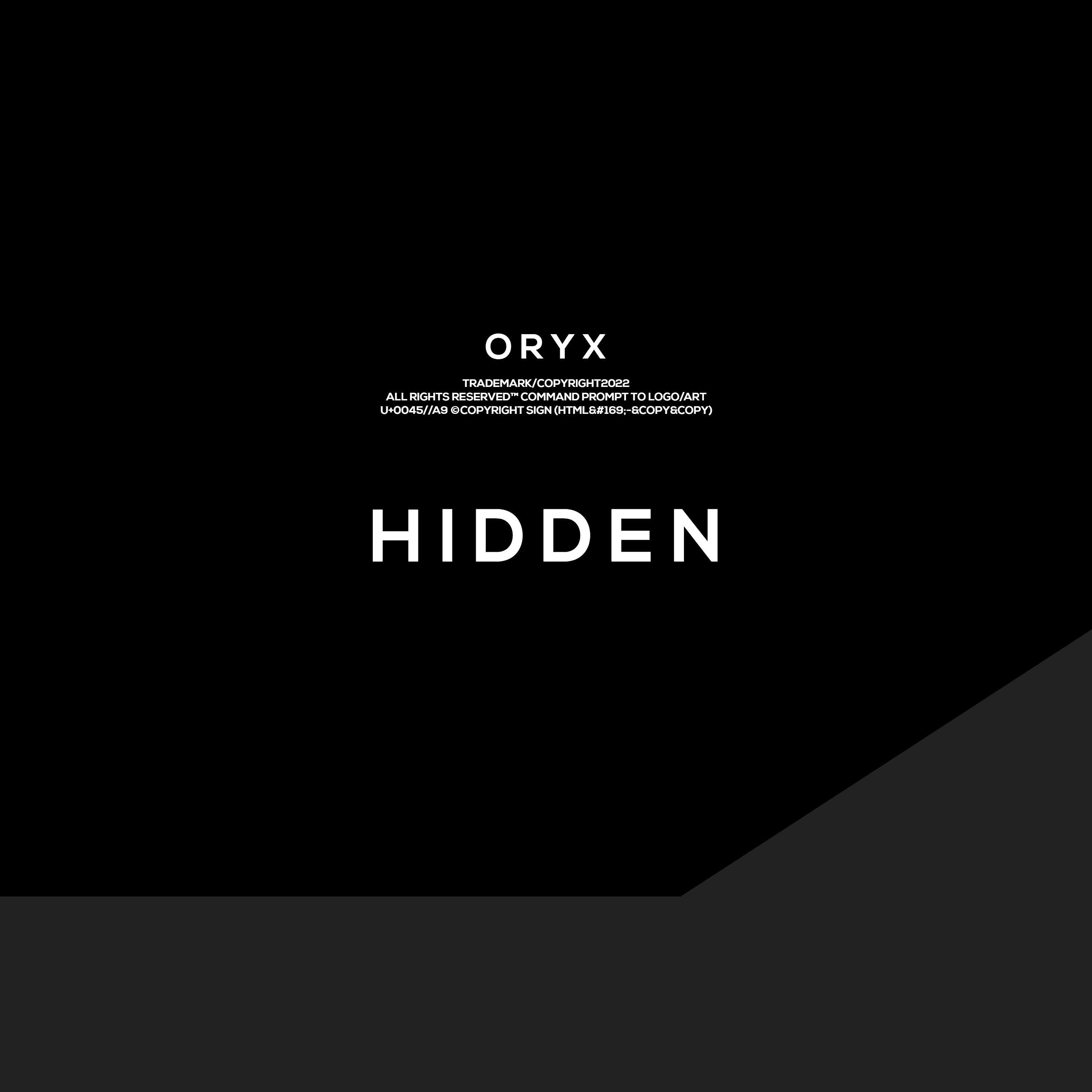 Oryx - Hidden