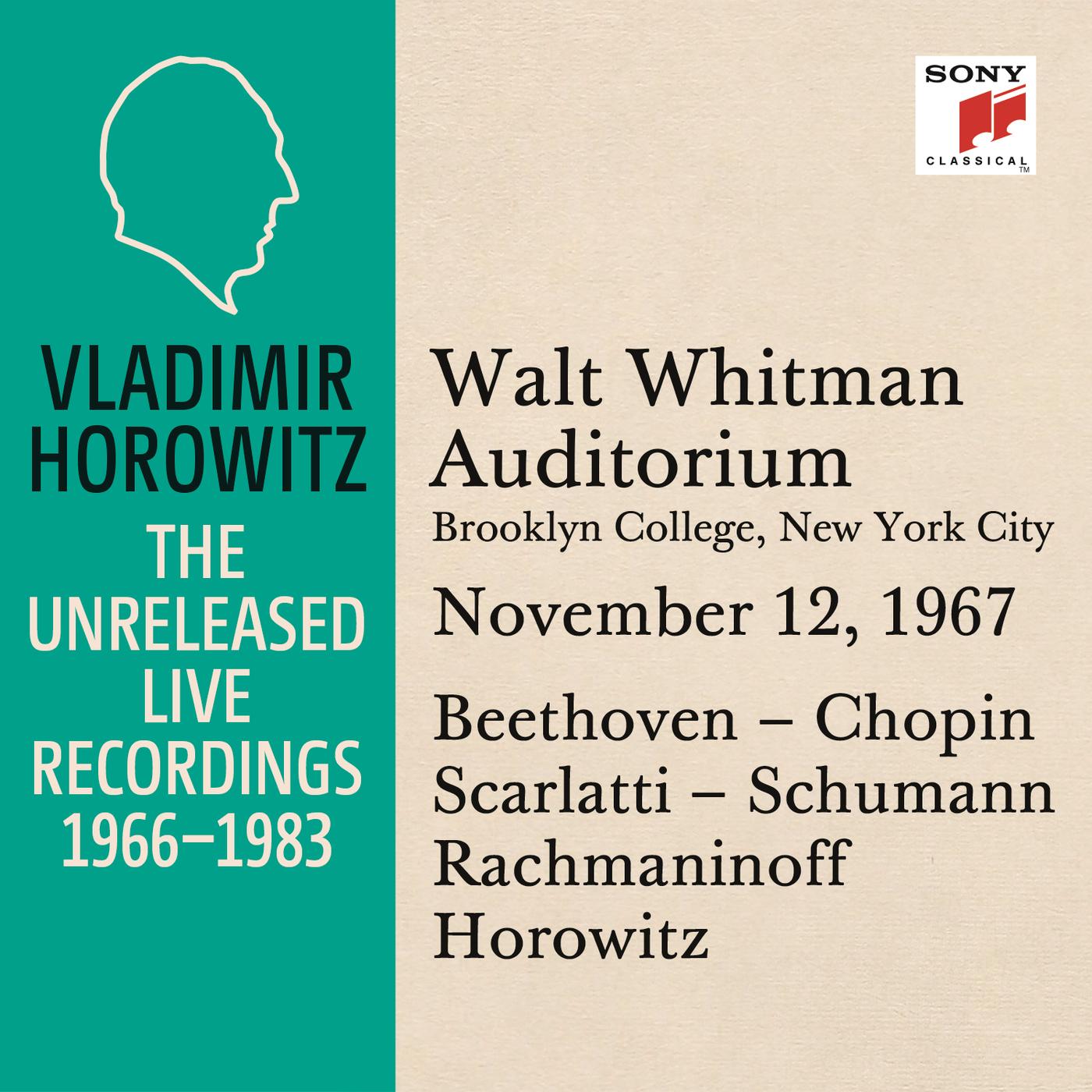 Vladimir Horowitz in Recital at Brooklyn College, New York City, November 12, 1967