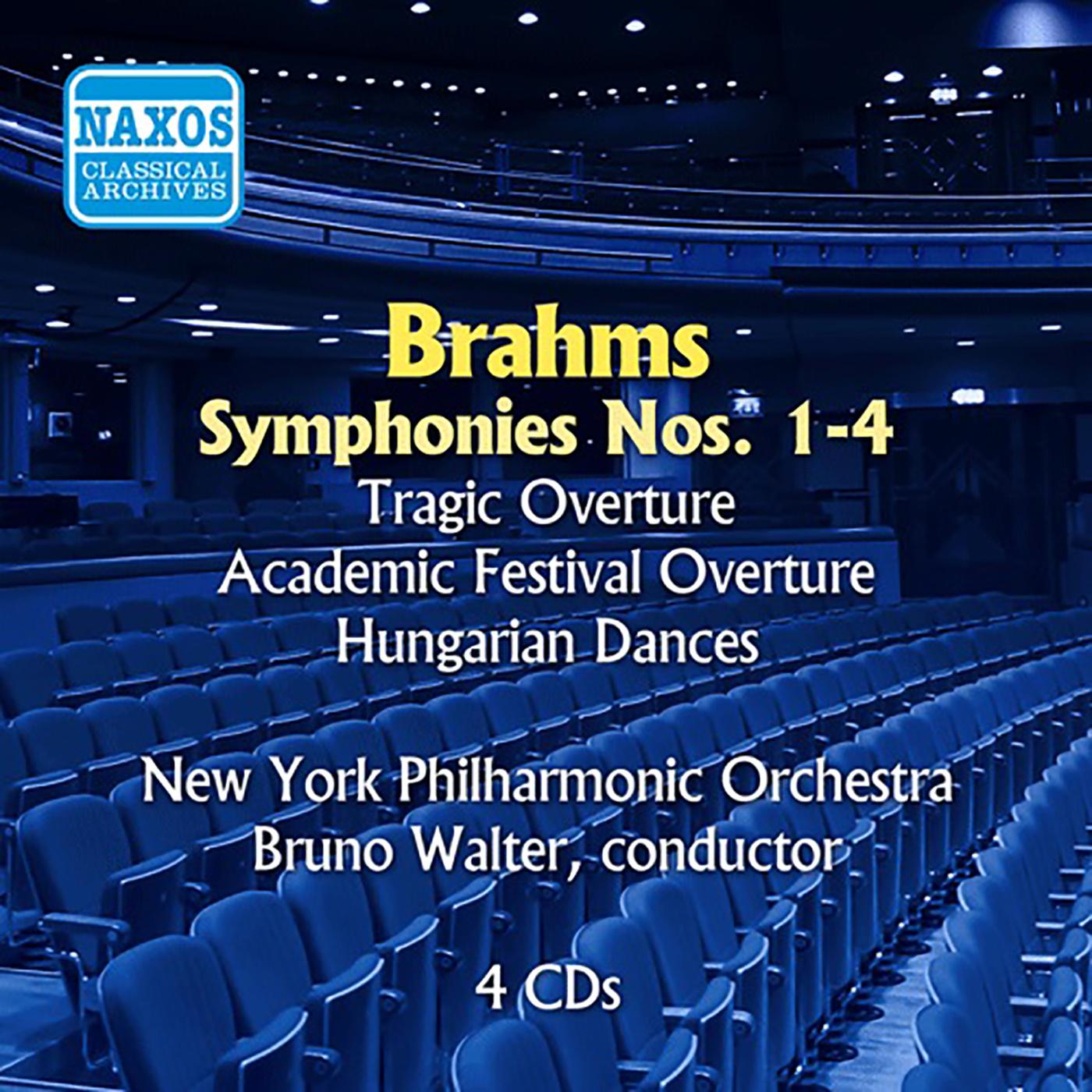 BRAHMS: Symphonies Nos. 1-4 / Overtures and Dances (Walter) (1951, 1953, 1954)