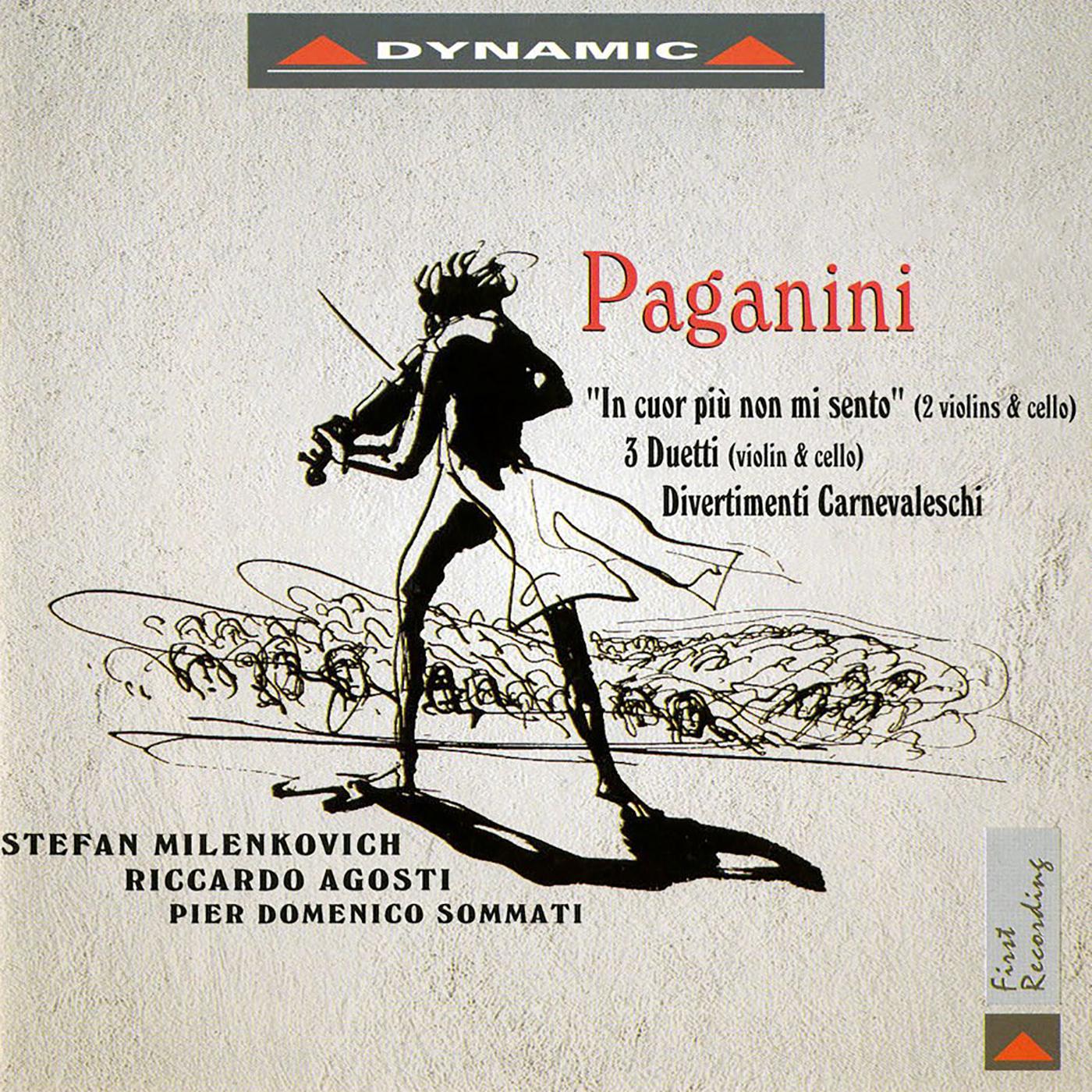 PAGANINI, N.: Introduction and Variations on Nel cor più non mi sento  / 3 Duets / Divertimenti Carn专辑