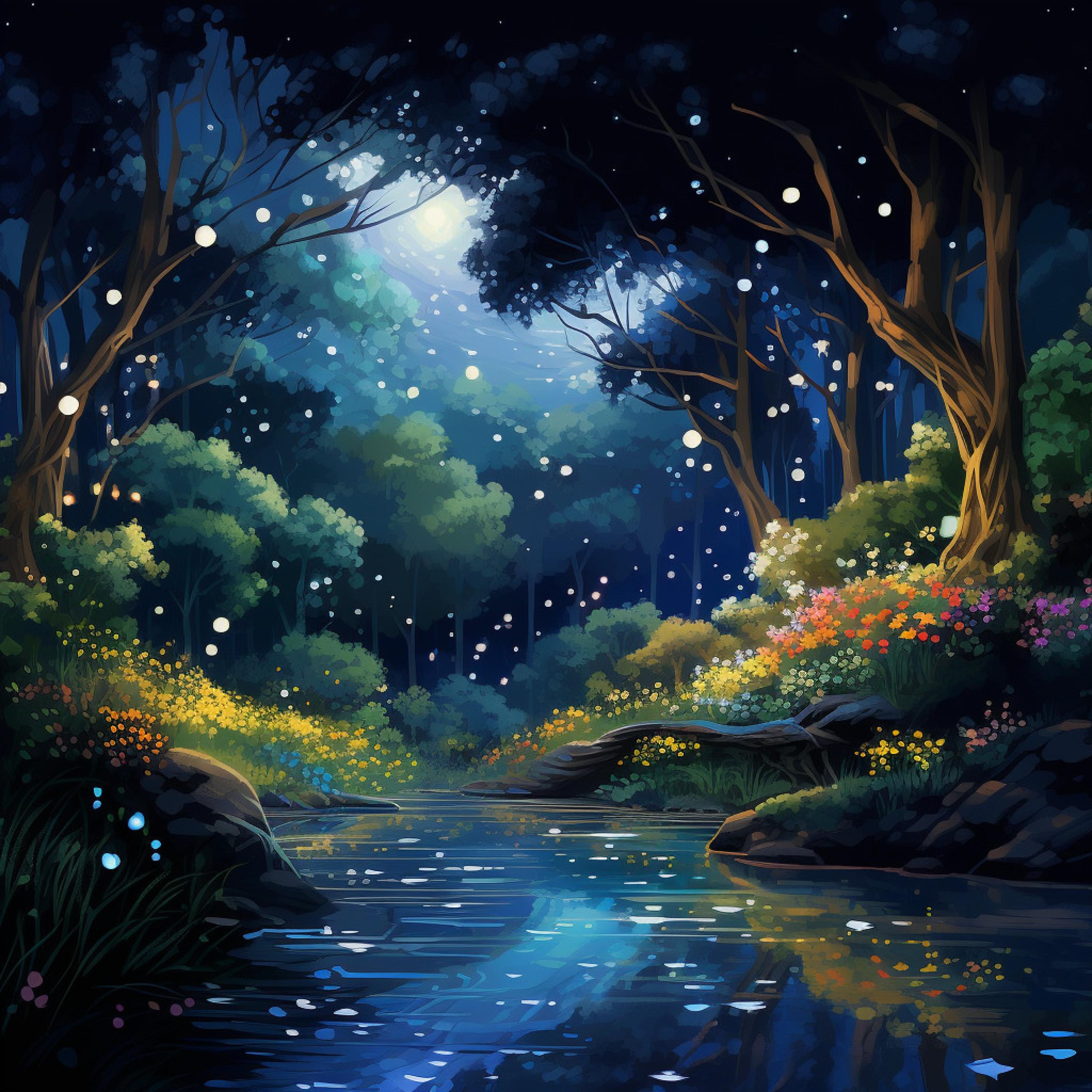 Binaural Beats Central - Tranquil Binaural Waters: Midnight Reverie