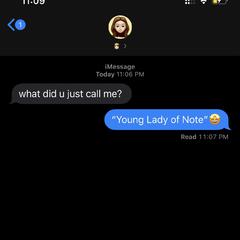 young lady of note