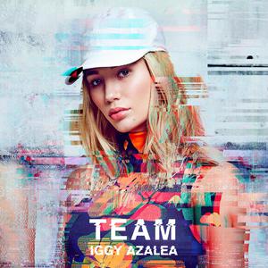 Team - Iggy Azalea (karaoke) 带和声伴奏 （升8半音）