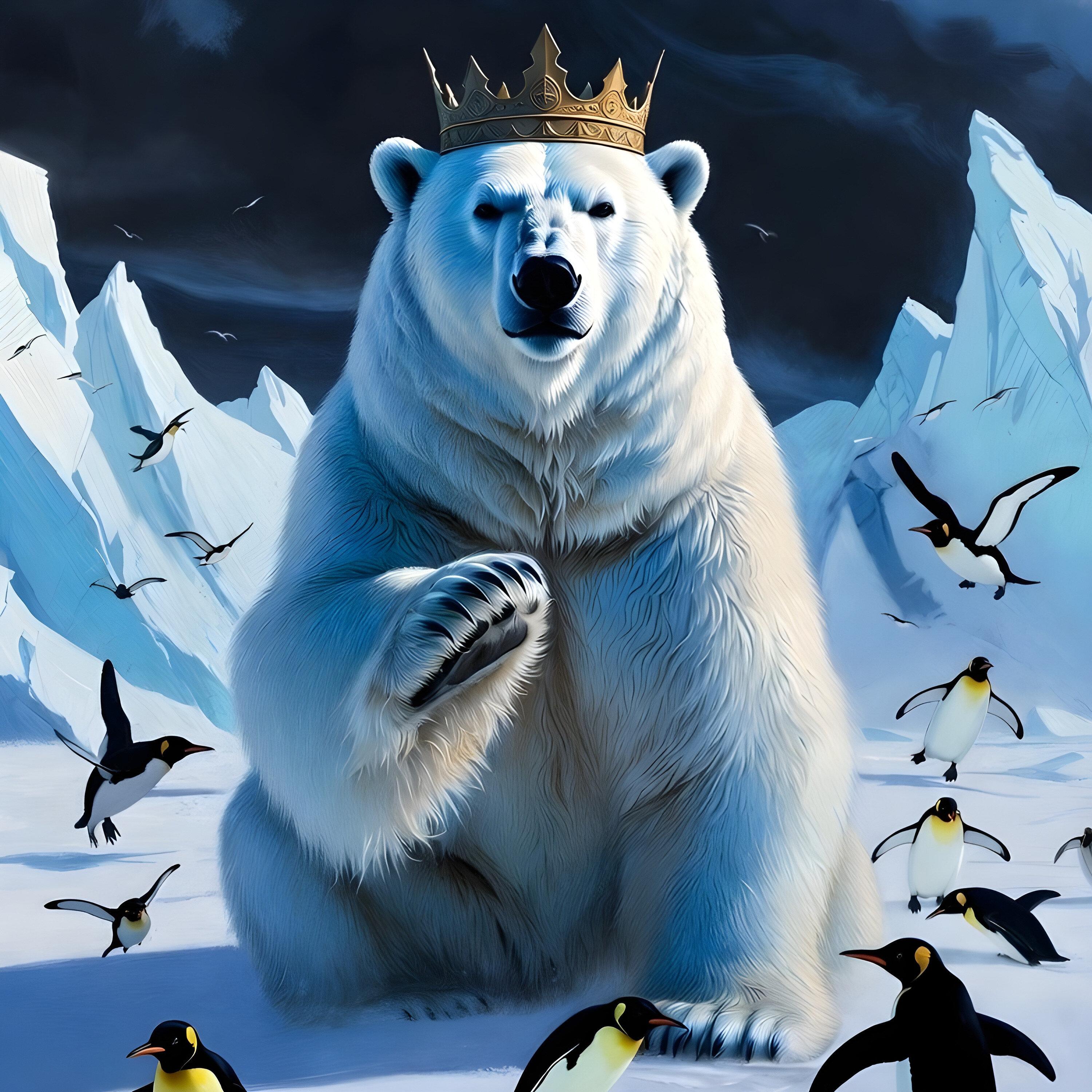 南極的北極熊在Chill