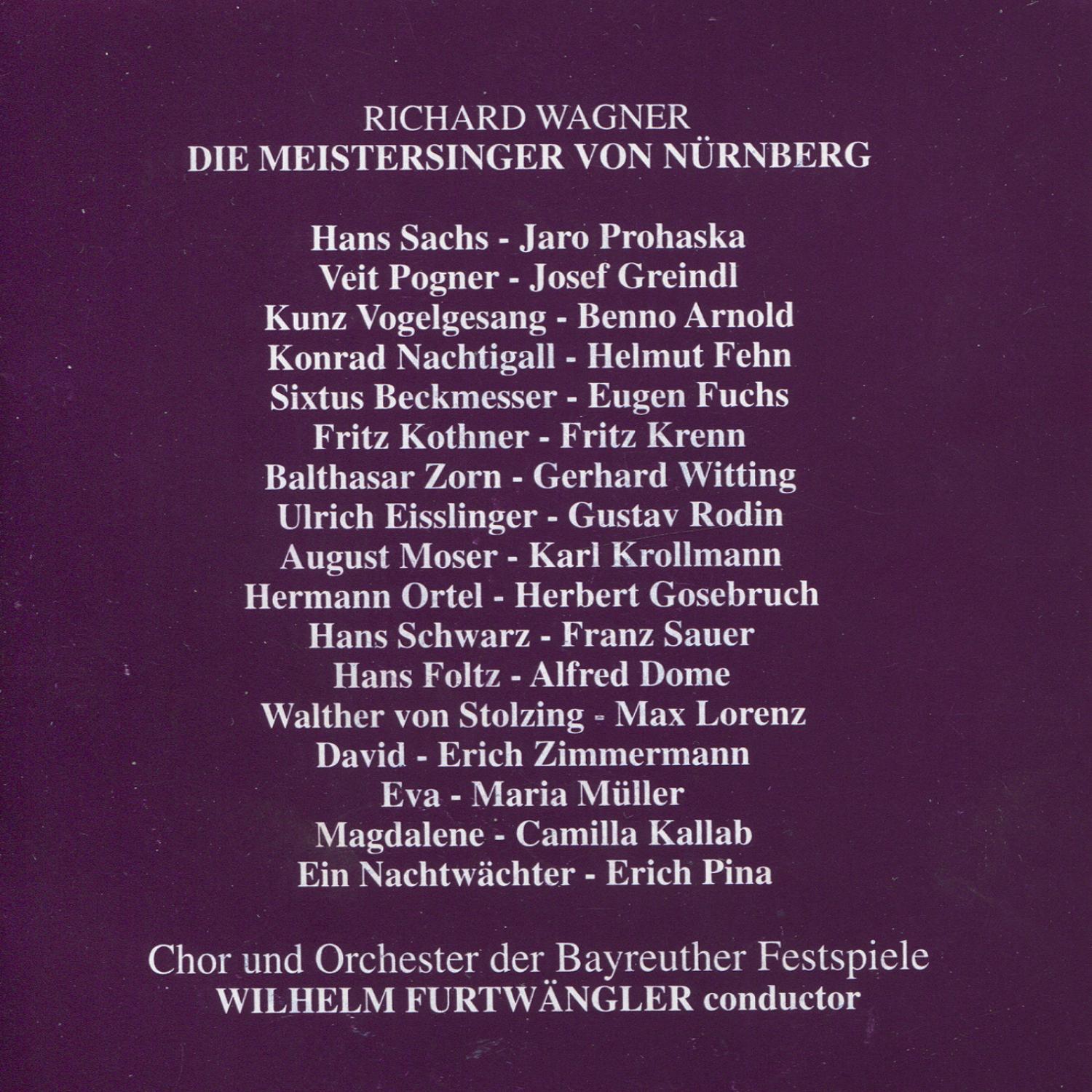Wagner: Die Meistersinger von Nürnberg