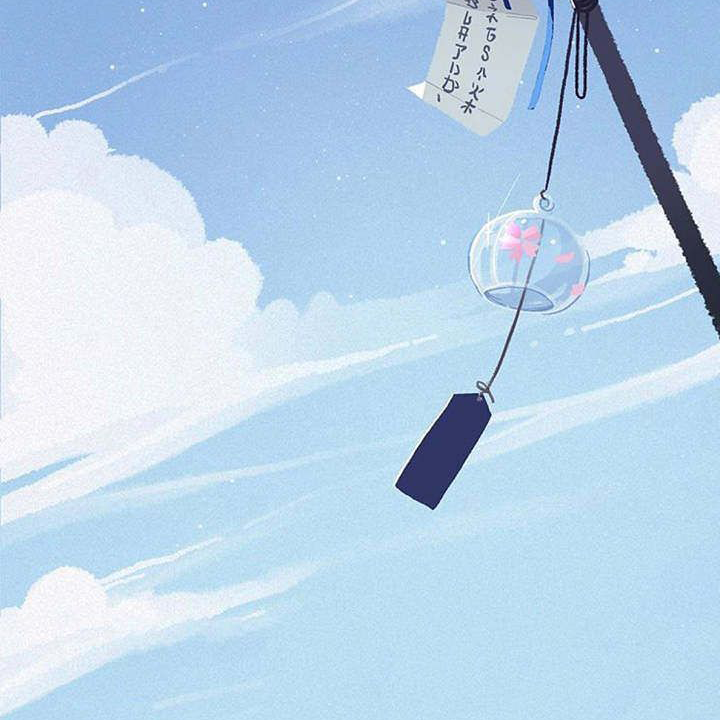 天蓝色木栈道