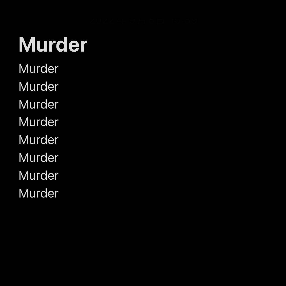 Murder