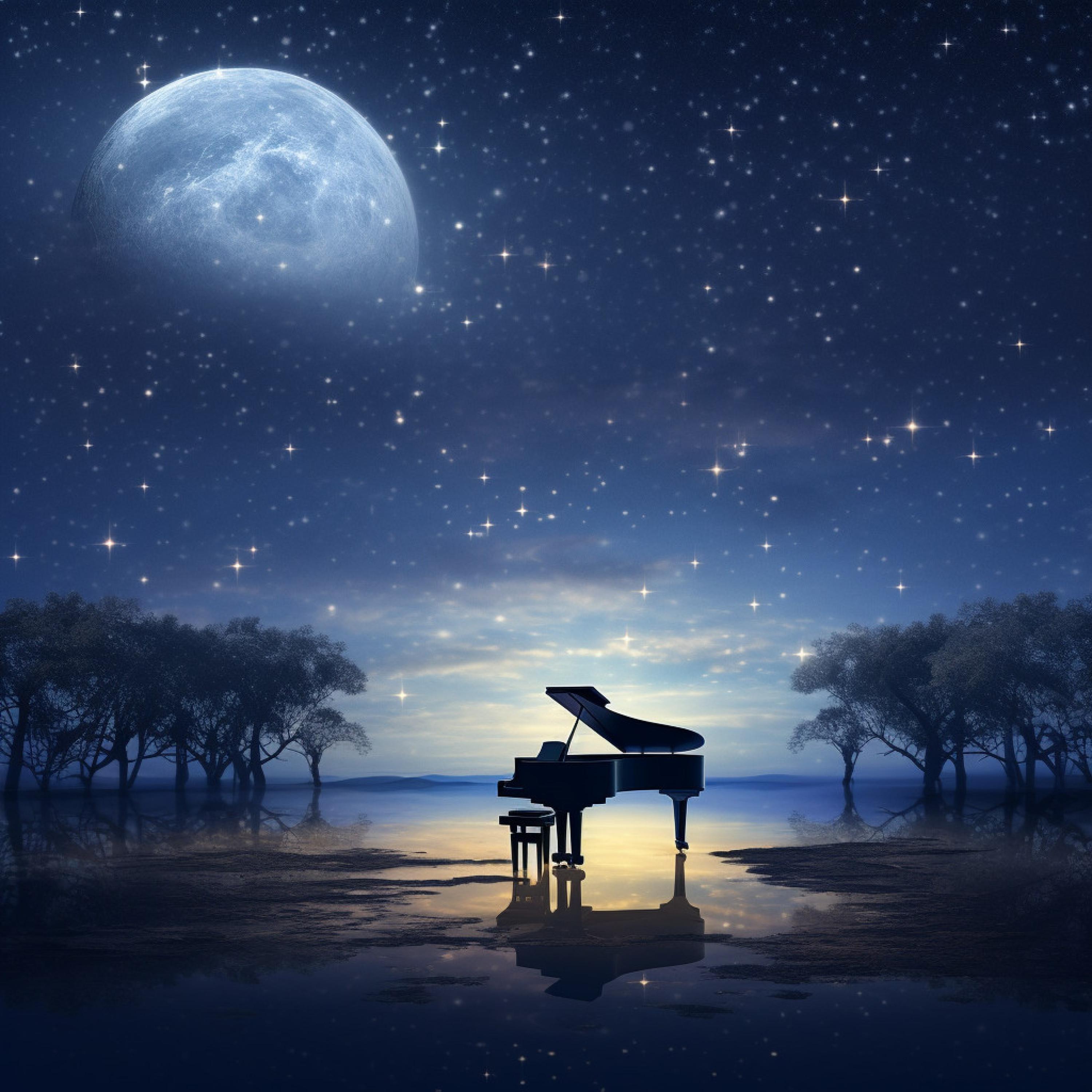 Piano and Ocean Waves Experience - Piano Under Moonlit Skies