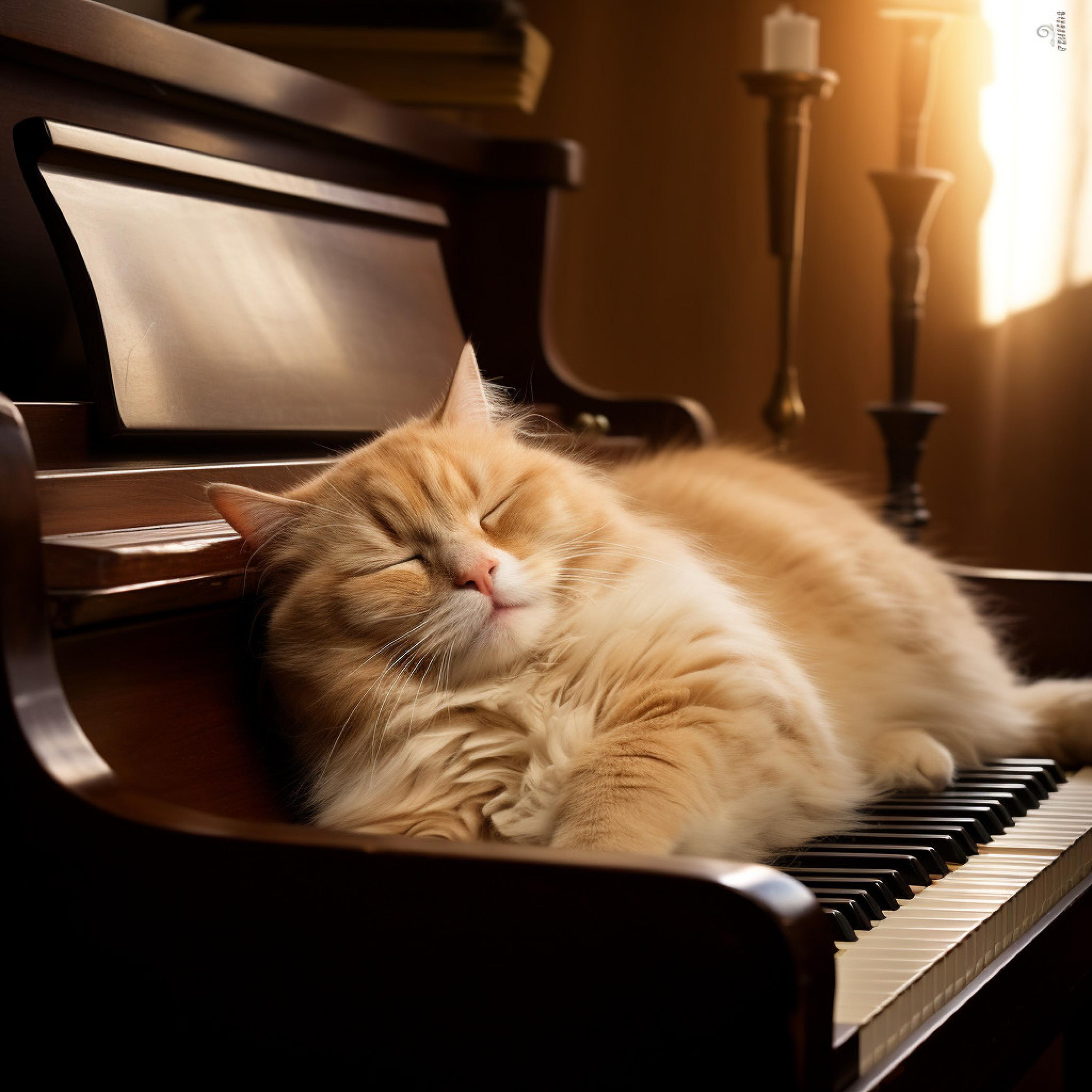 Música acústica de café - Tranquilas Serenatas De Gatos: Vínculo Melódico Etéreo Sobre Jazz De Piano