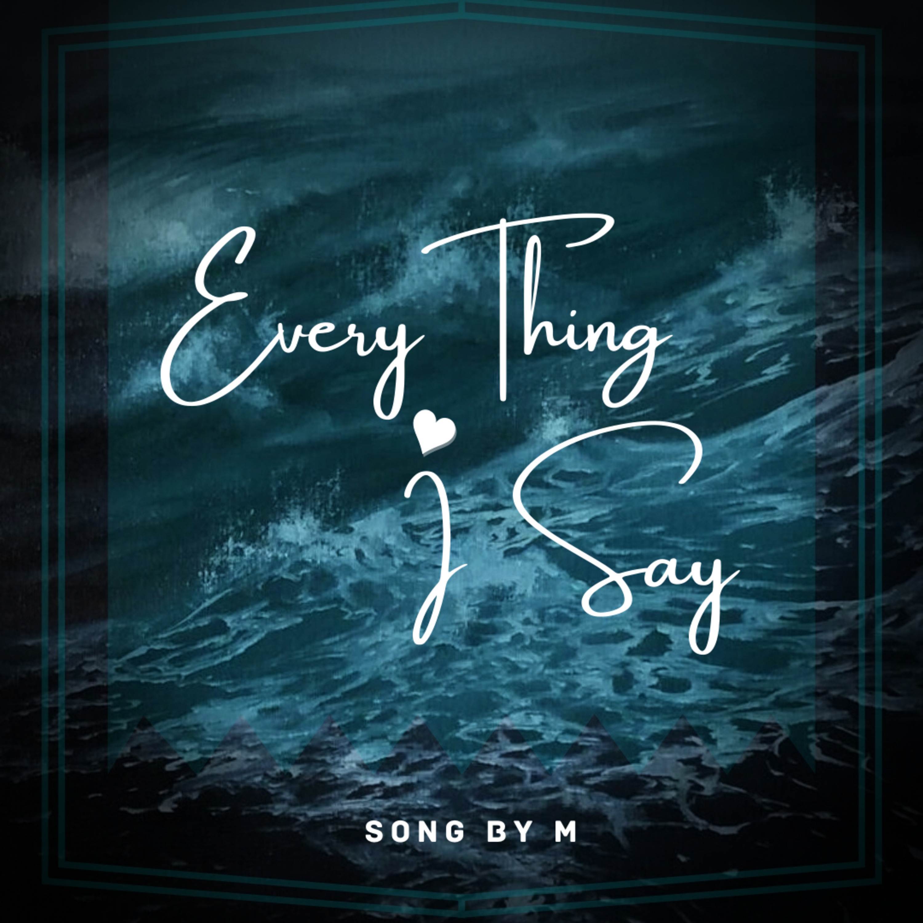 Everything I say