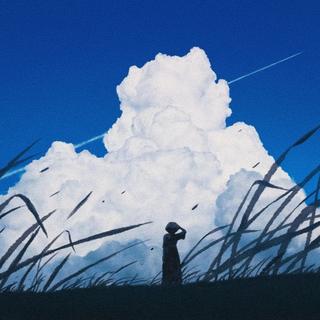 夏日降临/治愈向/蓝天/白云/风与少年