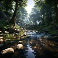 Baby's Stream Lullaby: Gentle Water Sounds