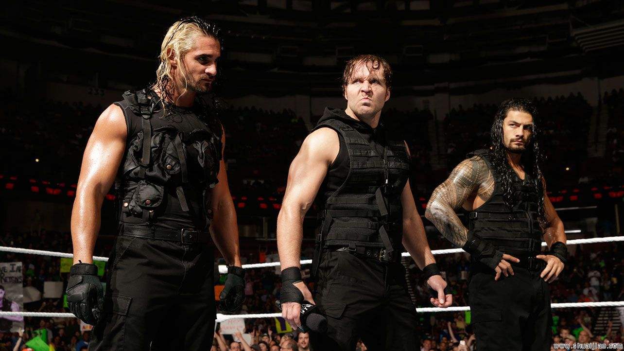 中文名:圣盾 本名:seth rollins & roman reigns & dean ambrose 绰号