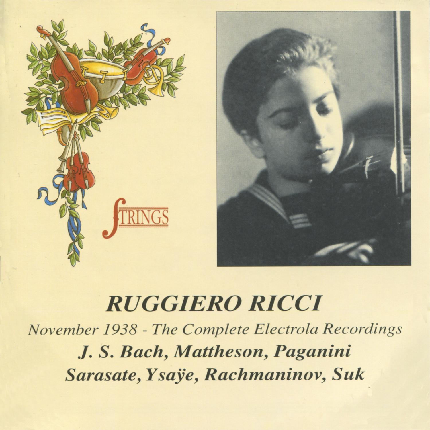Ruggiero Ricci November 1938 - The Complete Electrola Recordings专辑