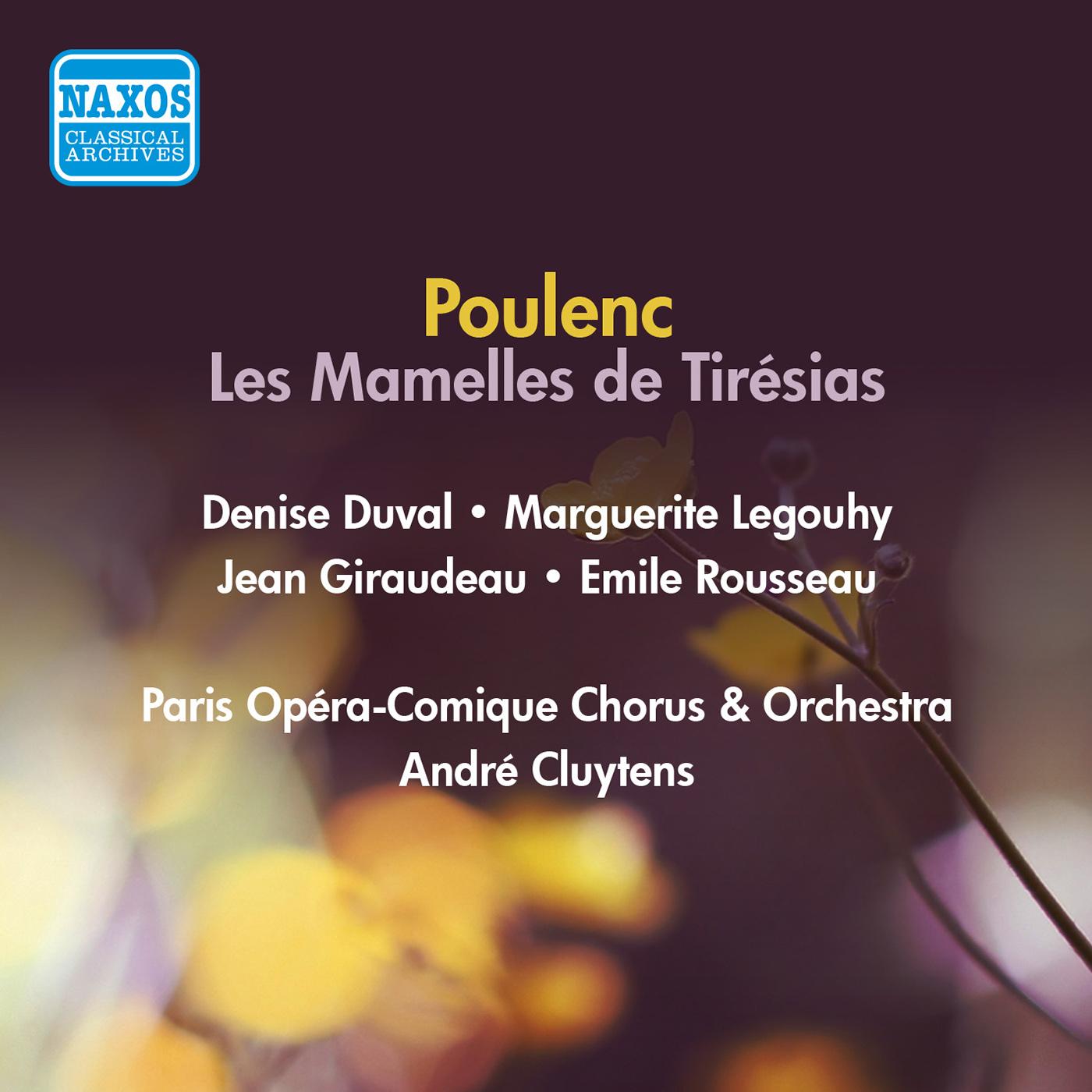 POULENC, F.: Mamelles de Tiresias (Les) [Opera] (Cluytens) (1954)