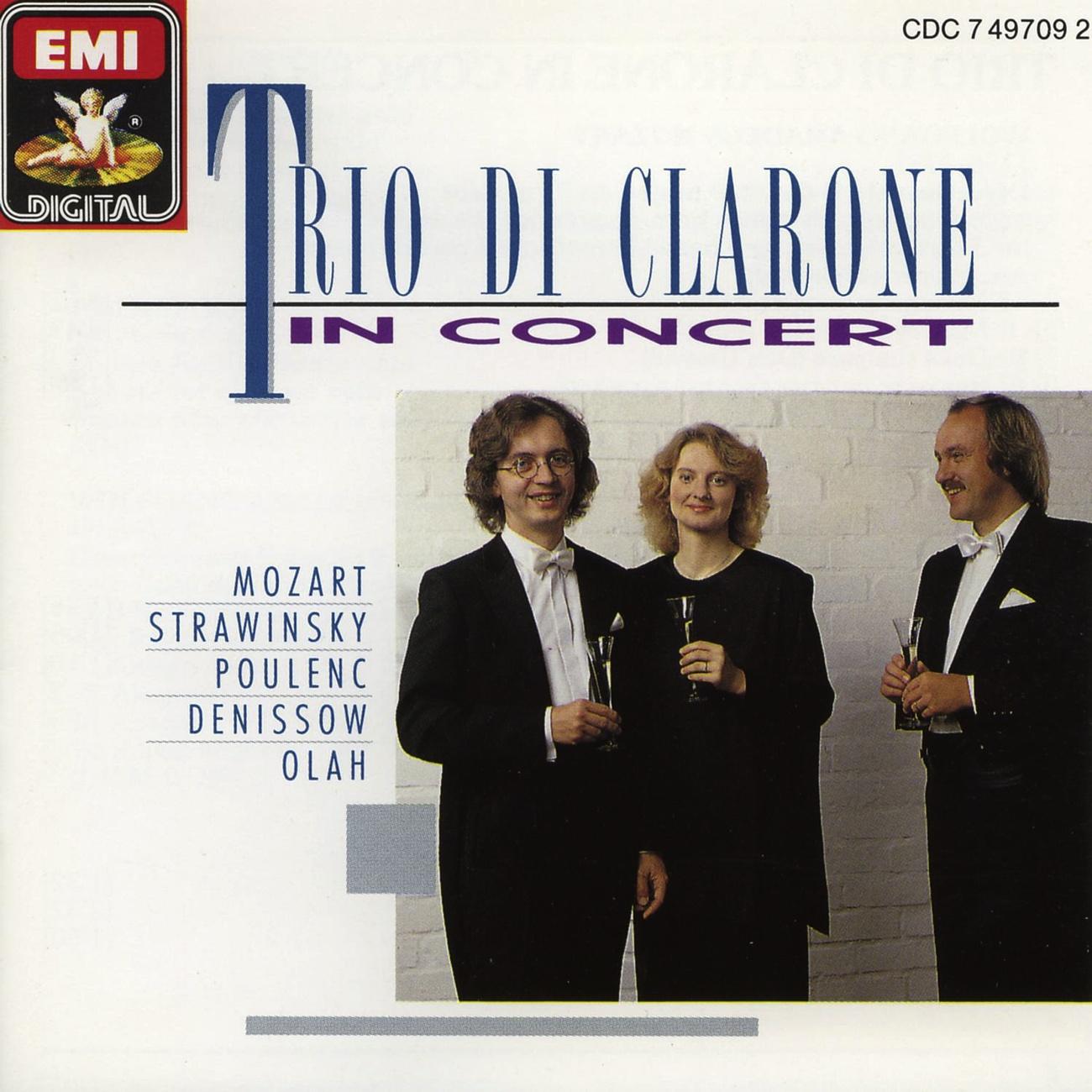 Trio di Clarone in Concert (Mozart, Stravinsky, Poulenc, Denissov & Olah)