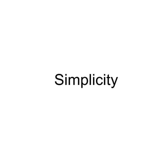 Simplicity