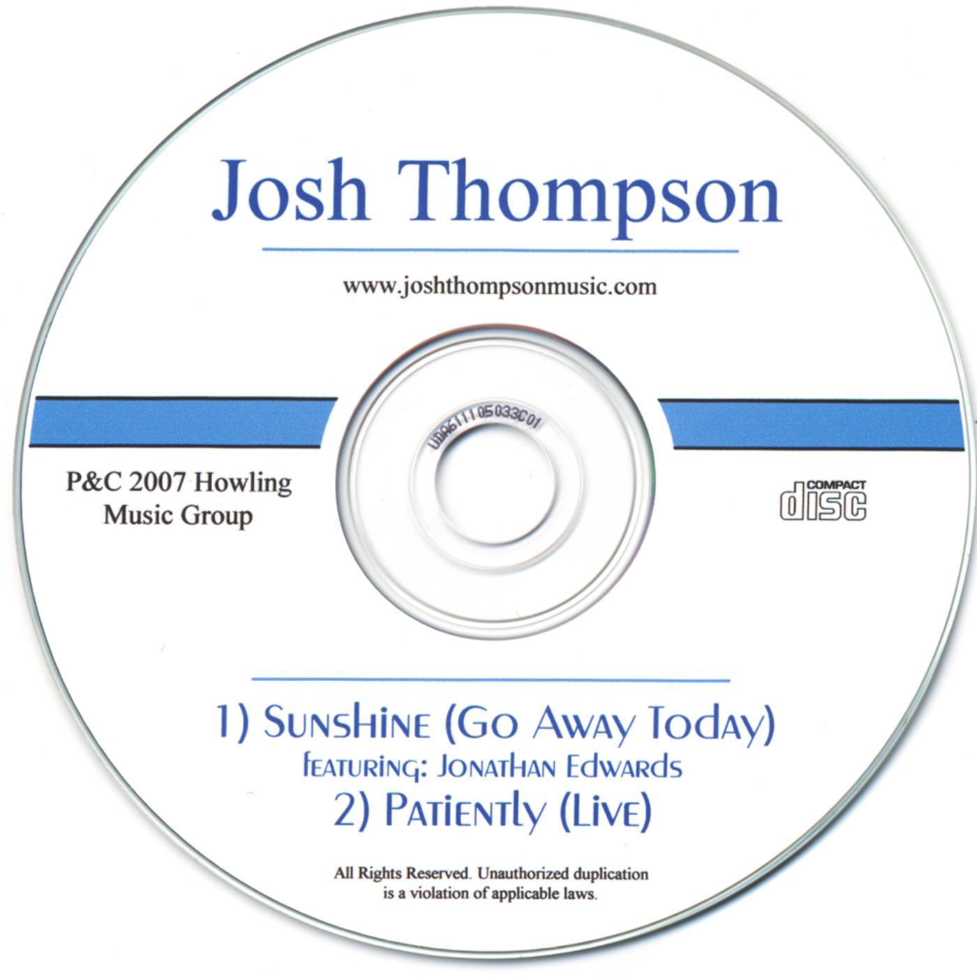 "Sunshine" featuring Jonathan Edwards -single